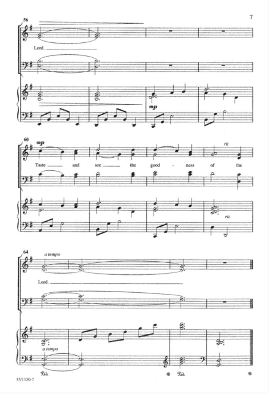 Taste and See Taste and See 4-Part scores gallery preview page 7