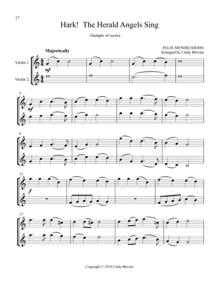 Violin Duets for Christmas, Vol. I image number null