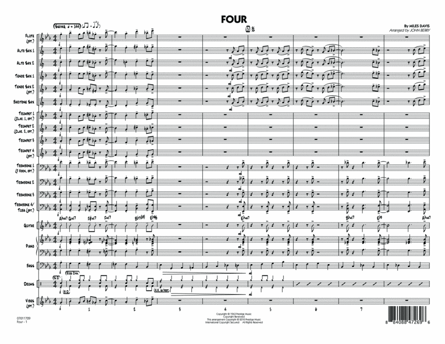 Four - Full Score Score scores gallery preview page 1