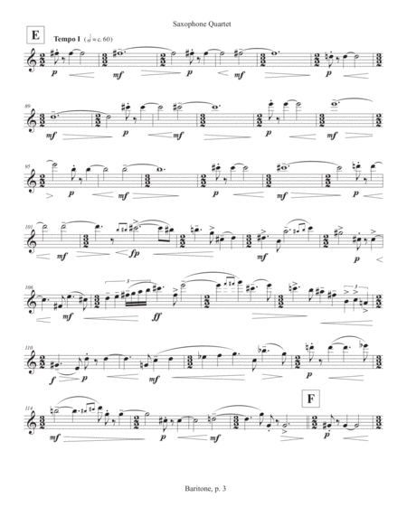 Saxophone Quartet (2016) baritone part