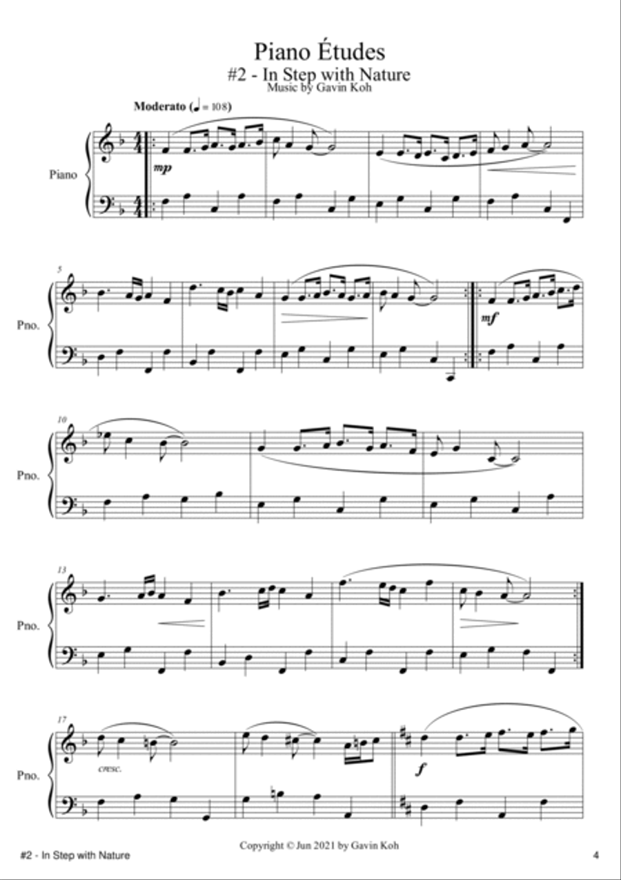 Piano Études - Vol 1: Nature Piano Method scores gallery preview page 6