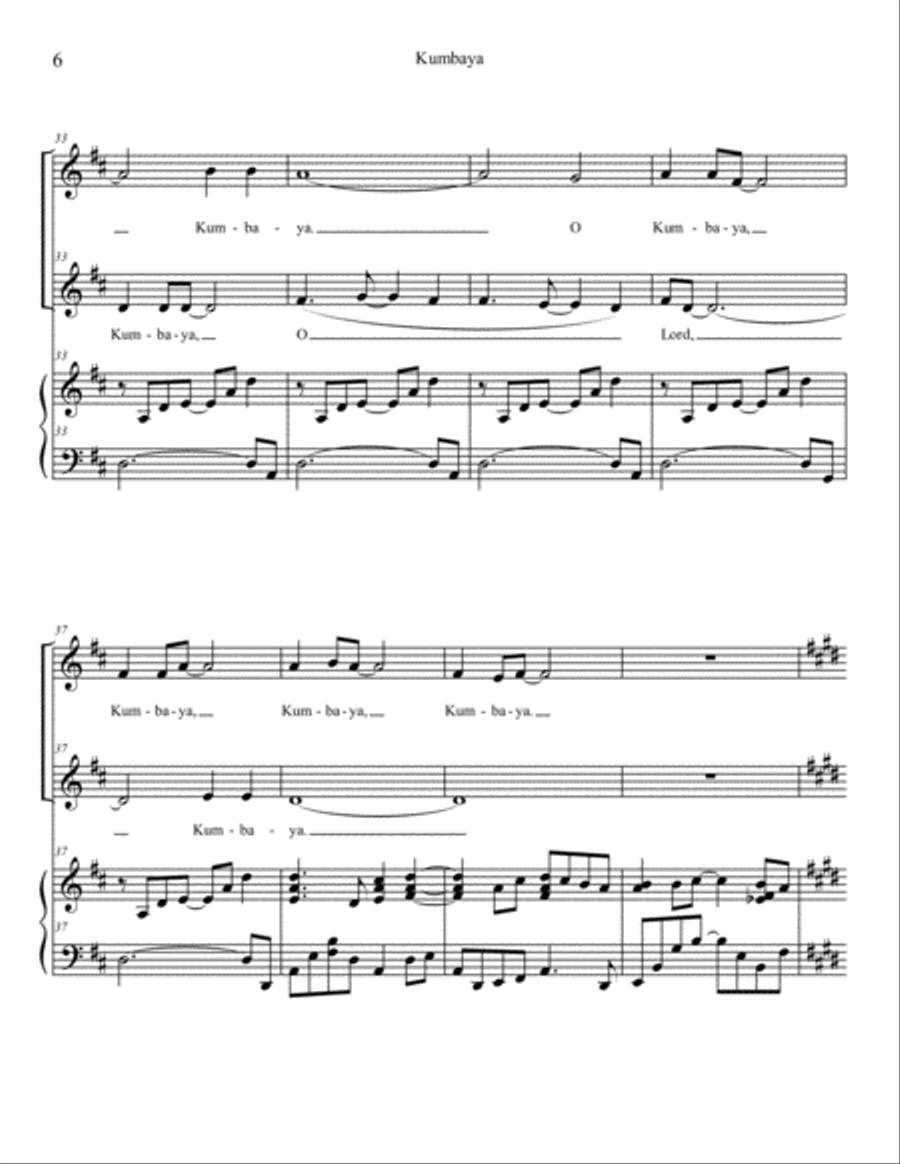 Kumbaya SSA scores gallery preview page 6