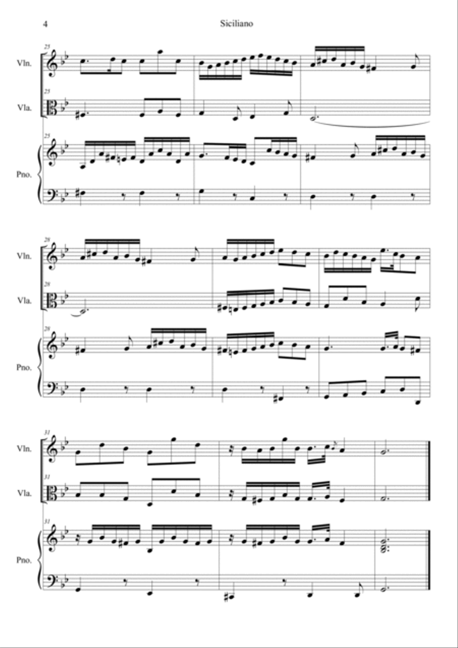 Flute Sonata BWV 1031 Siciliano Flute scores gallery preview page 4