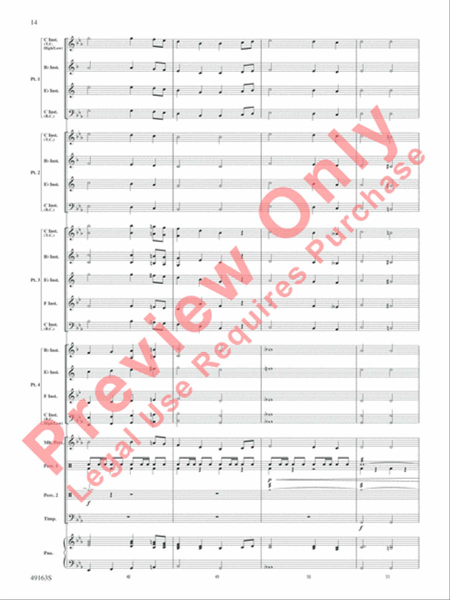 Christmas Holiday March Concert Band scores gallery preview page 15