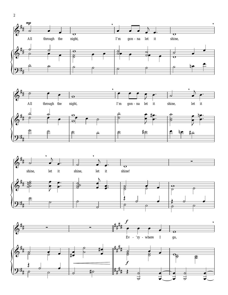 This Little Light Of Mine Piano, Vocal scores gallery preview page 2