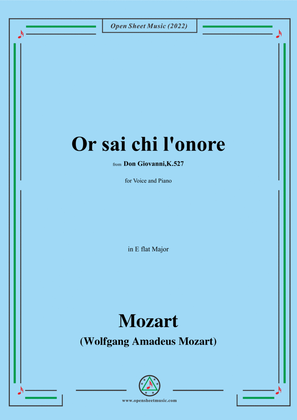 Book cover for Mozart-Or sai chi l'onore(Aria),in E flat Major