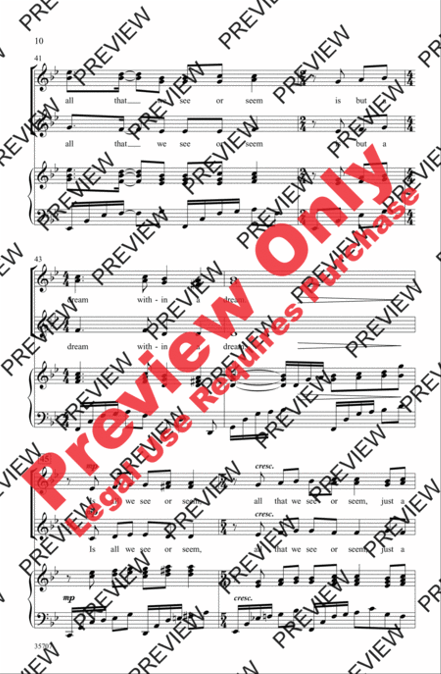 A Dream Within a Dream A Dream Within a Dream Women's Choir scores gallery preview page 10