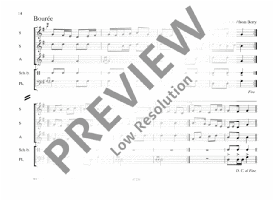 Old French Dances SSA scores gallery preview page 15