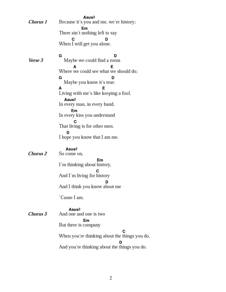 History Easy Guitar scores gallery preview page 2