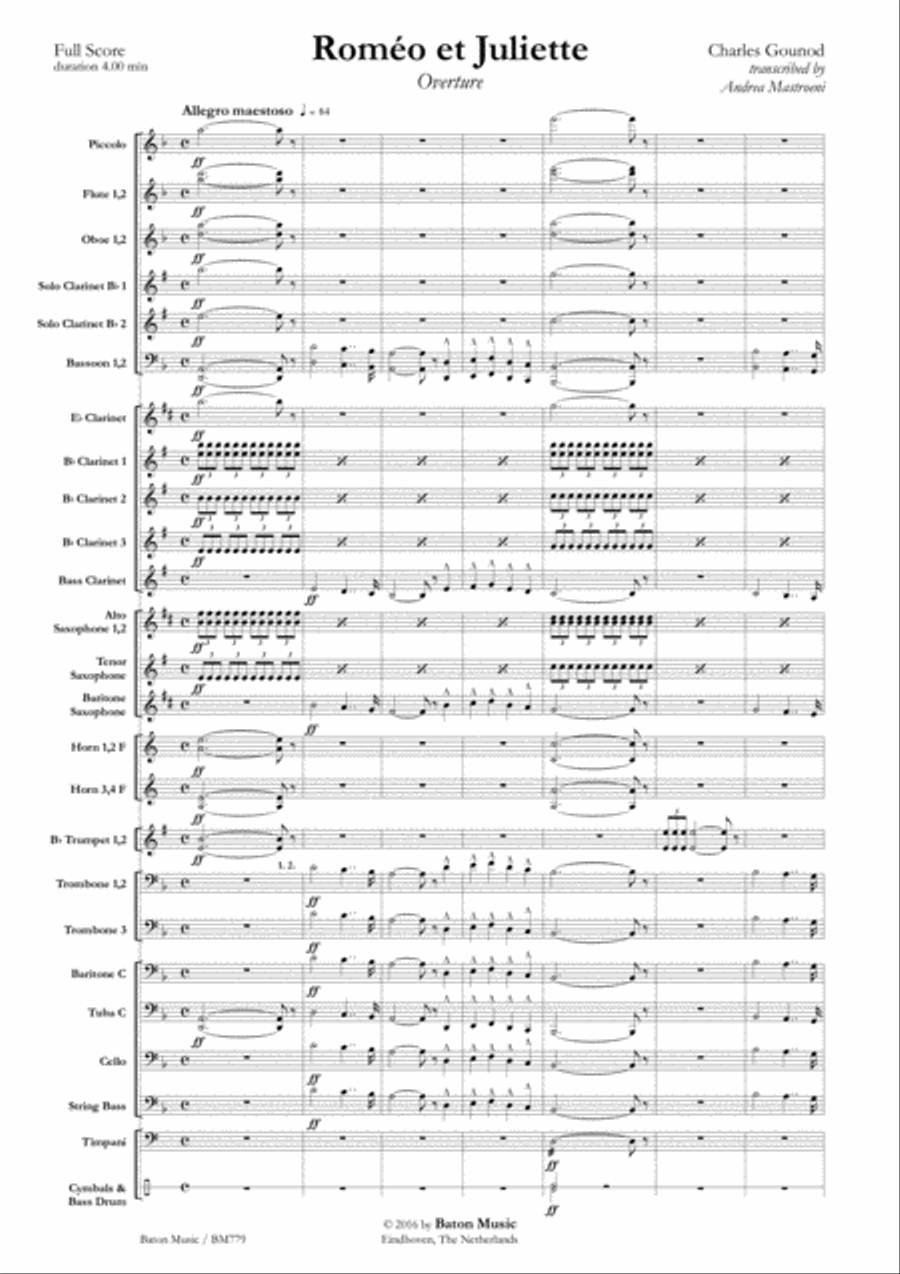 Roméo et Juliette Roméo et Juliette Concert Band scores gallery preview page 2