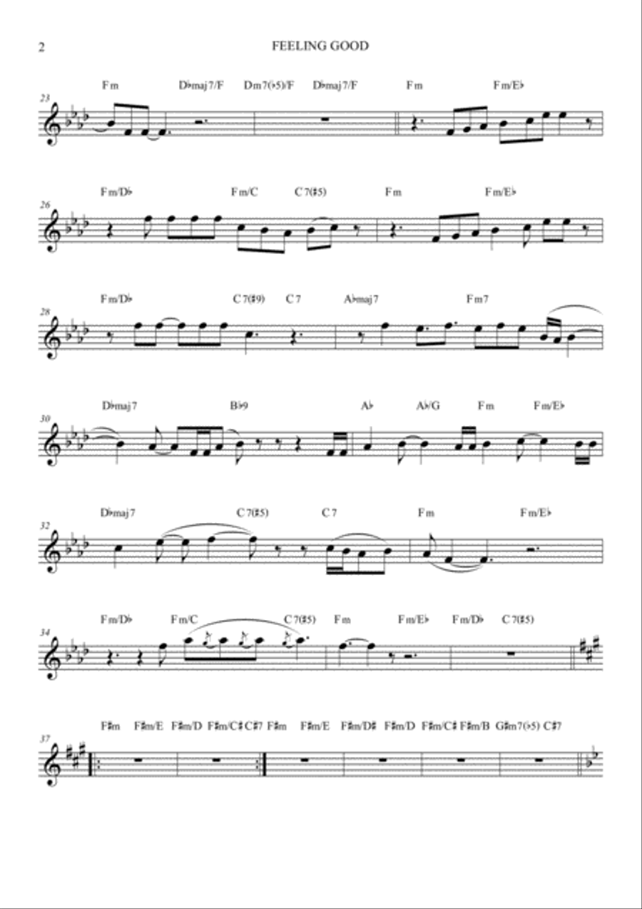 Feeling Good Small Ensemble scores gallery preview page 2