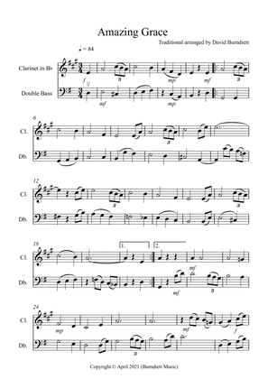 Amazing Grace for Clarinet and Double Bass Duet