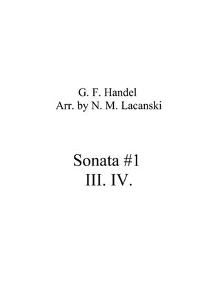 Book cover for Sonata #1 Movements 3 and 4