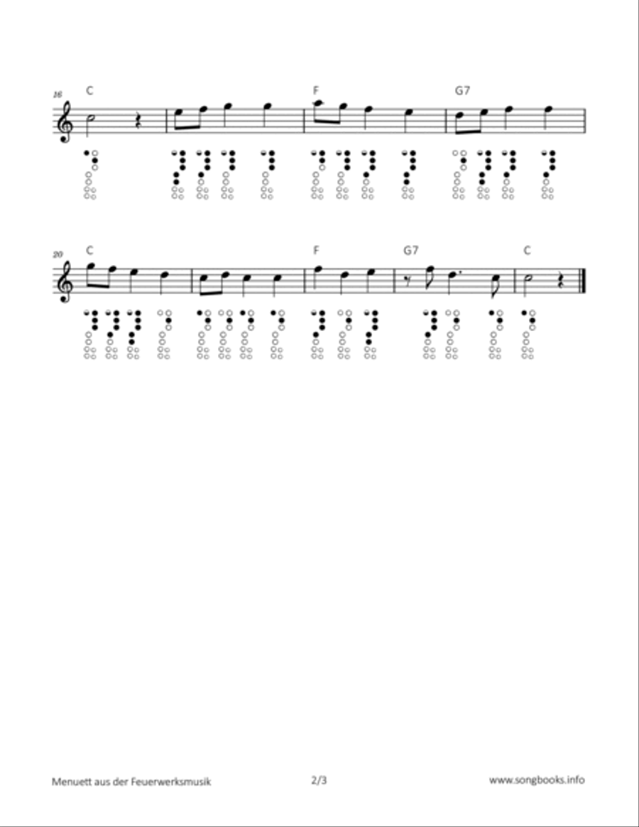 Menuett aus der Feuerwerksmusik Chamber Music scores gallery preview page 2