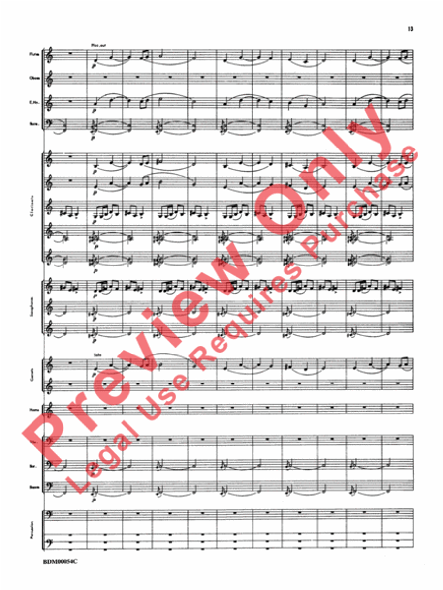Symphonic Suite Concert Band scores gallery preview page 16
