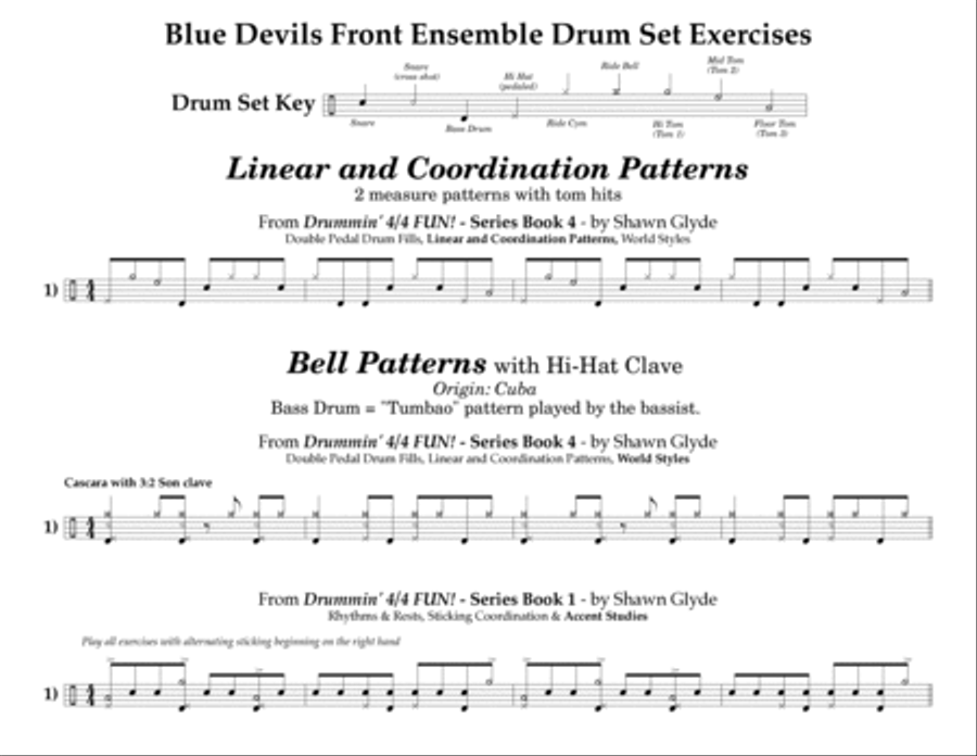 Blue Devils Front Ensemble Audition Pak - Timpani/Drumset Percussion scores gallery preview page 13