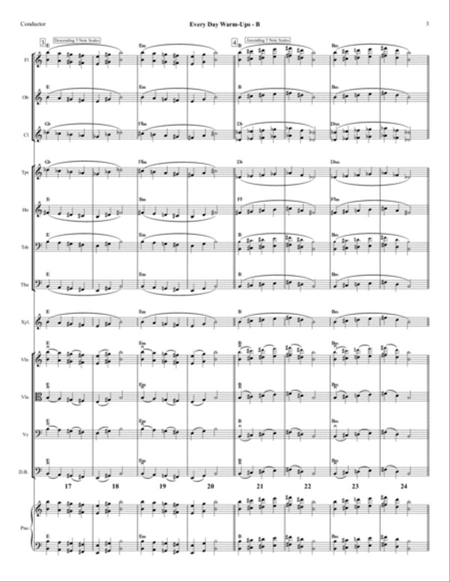 B - Every Day Warm-Ups for Full Orchestra Full Orchestra scores gallery preview page 3