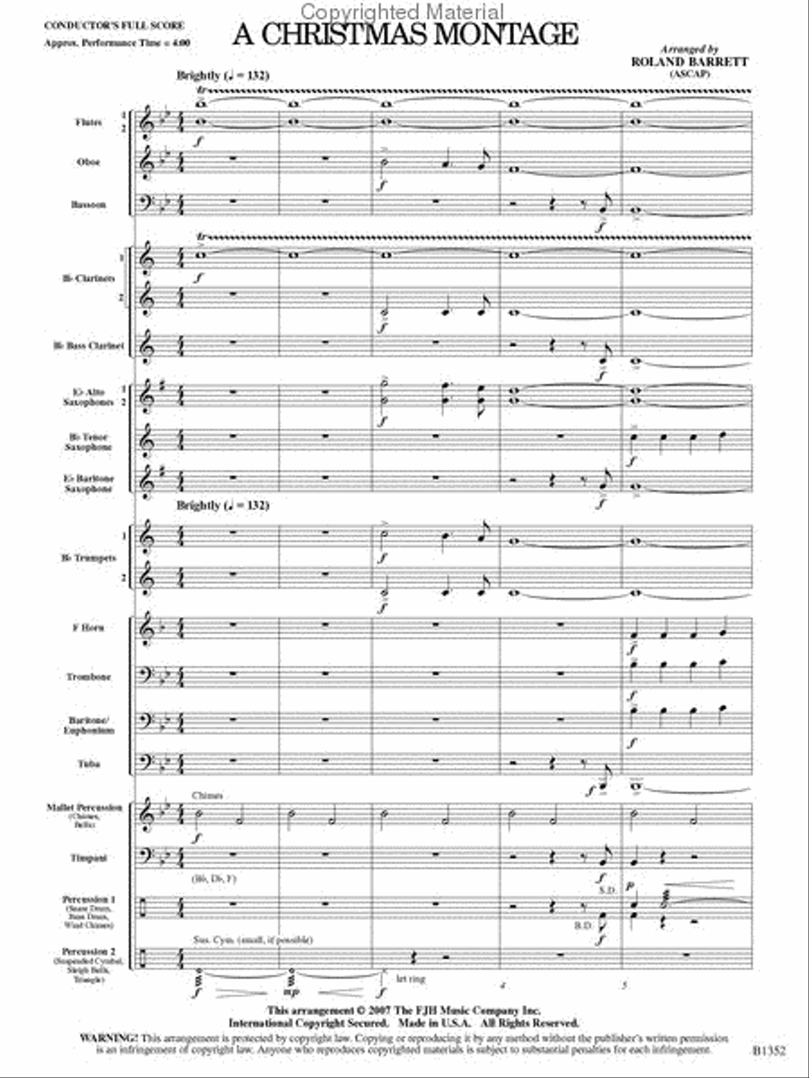 A Christmas Montage Concert Band scores gallery preview page 2