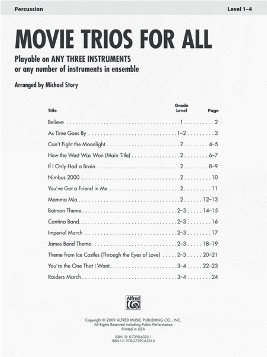 Movie Trios for All Small Ensemble scores gallery preview page 2