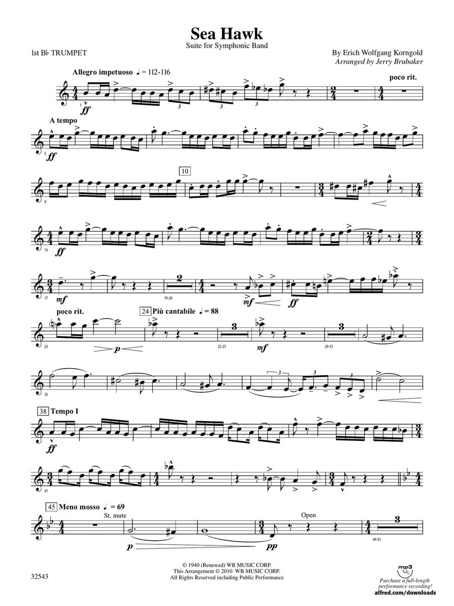 Sea Hawk: 1st B-flat Trumpet