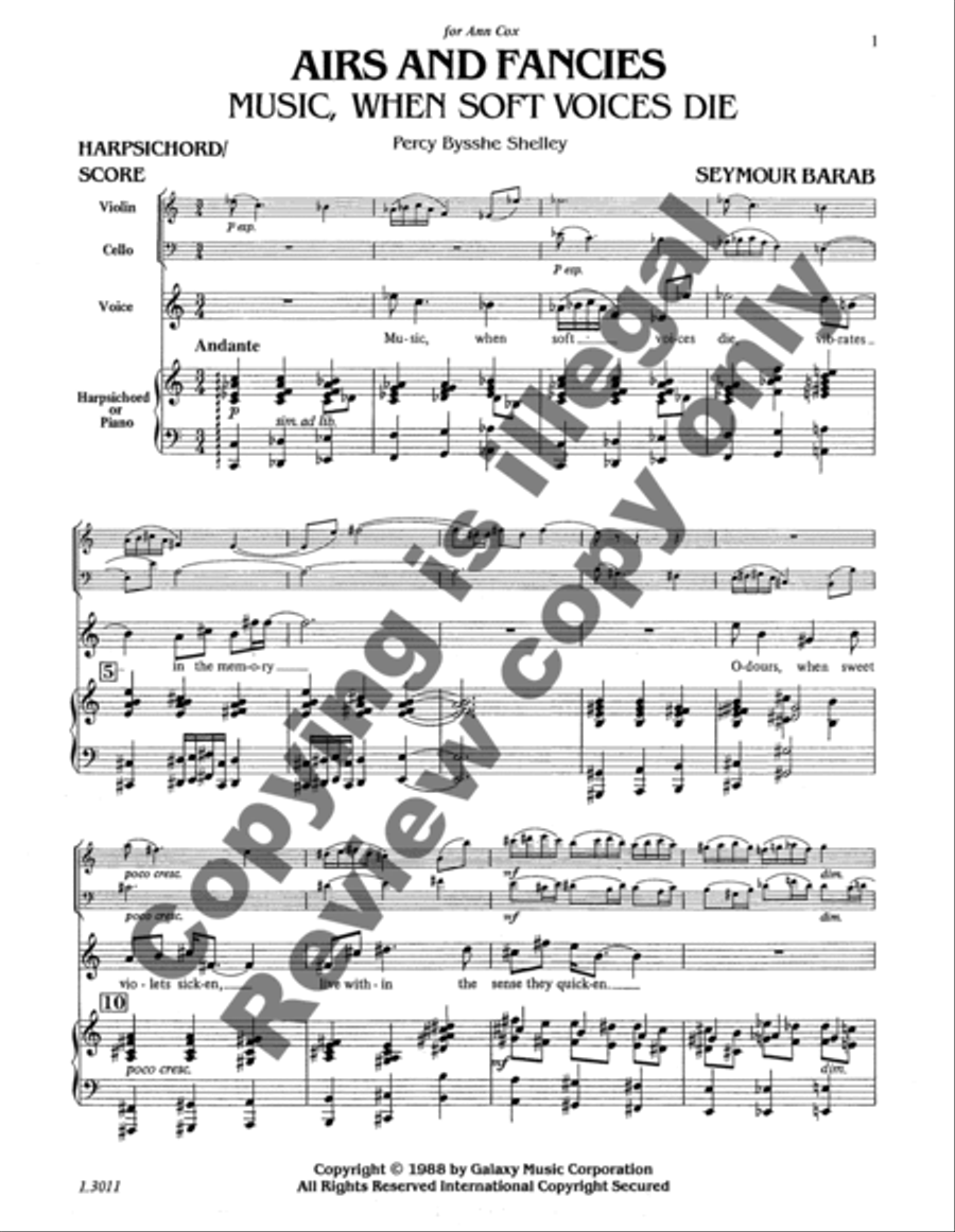 Airs & Fancies Soprano Voice scores gallery preview page 8