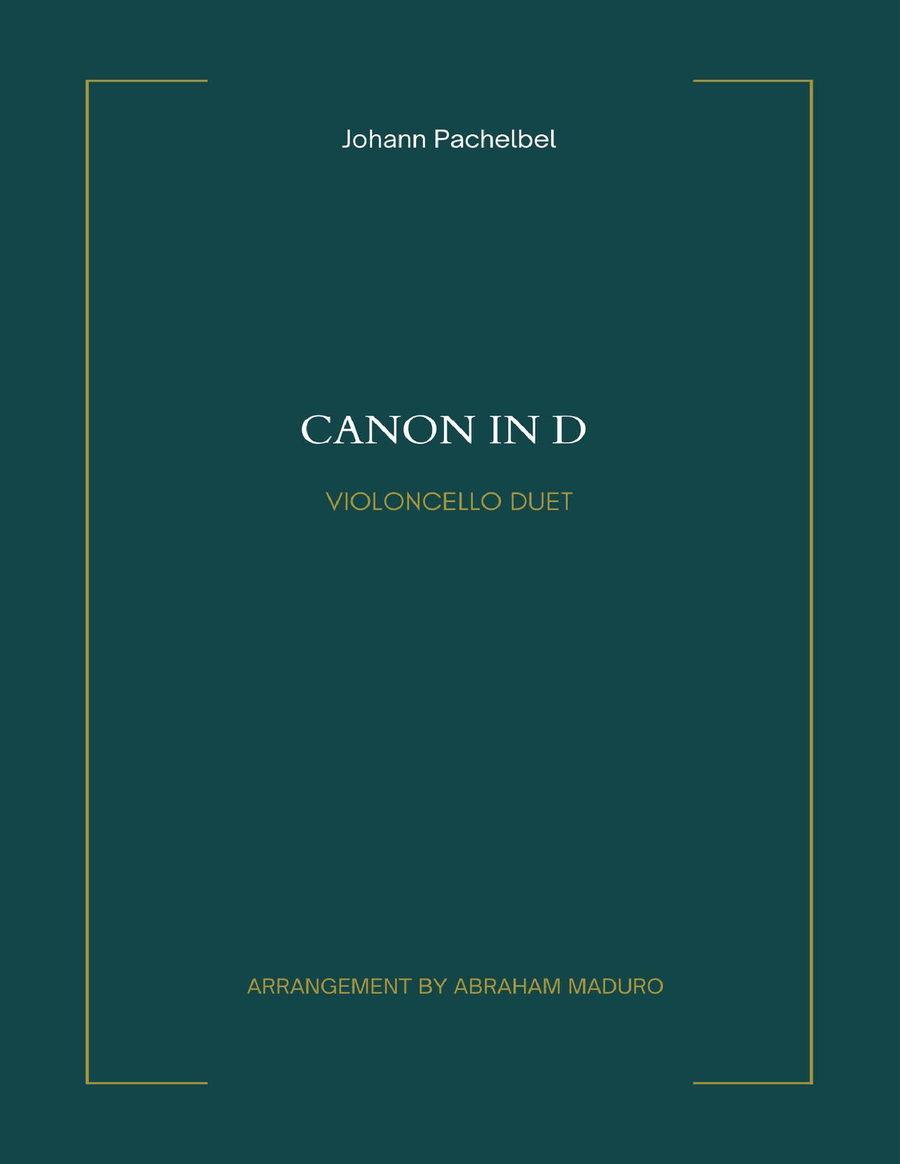 Book cover for Pachelbel's Canon In D Cello Duet