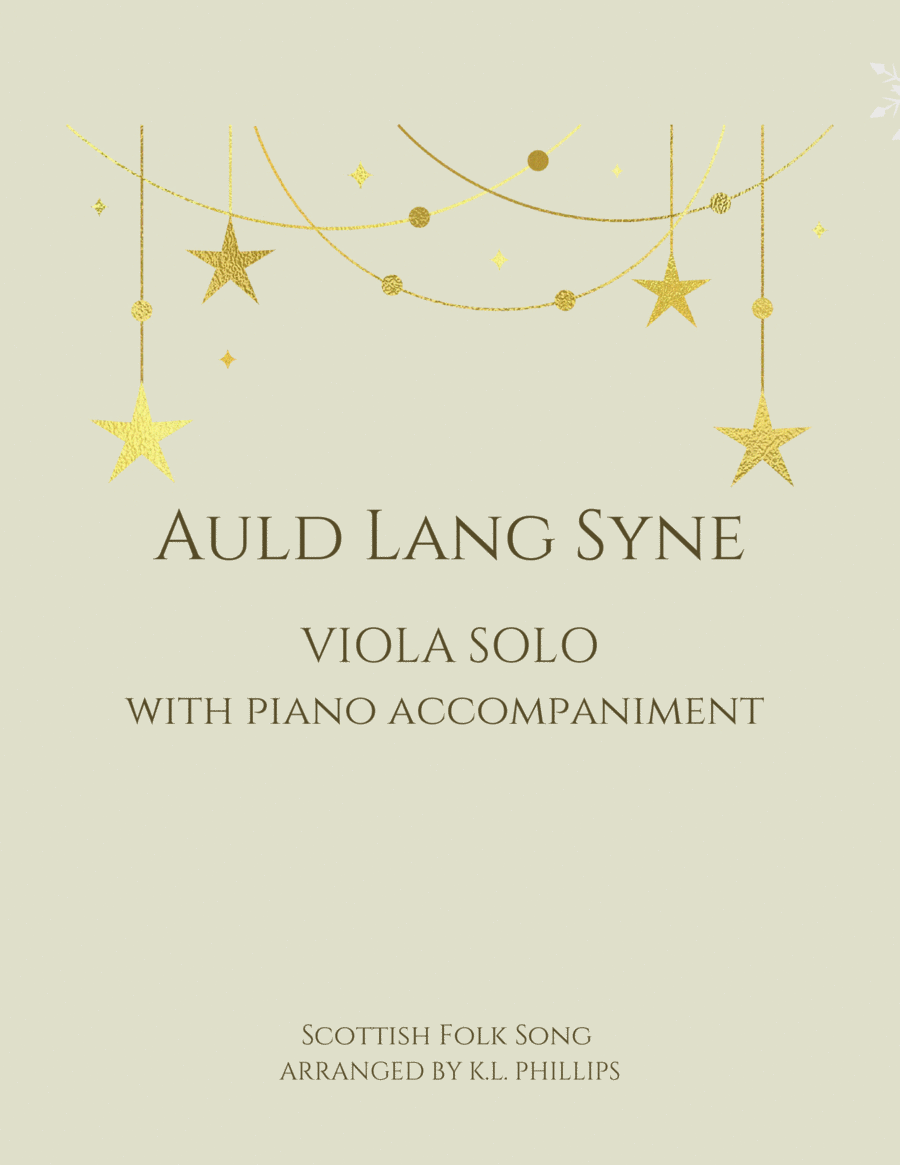 Auld Lang Syne - Viola Solo with Piano Accompaniment image number null