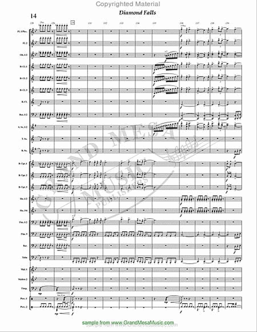 Diamond Falls Concert Band scores gallery preview page 15