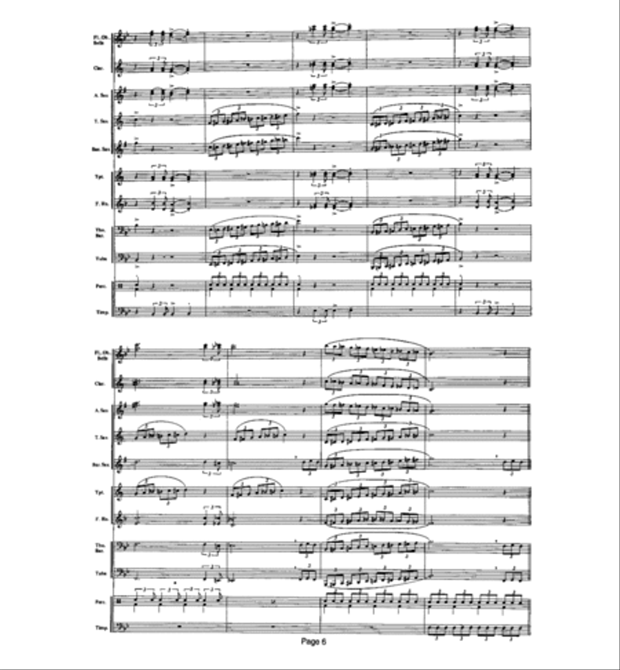 Automatic Chromatic Lots of Fun Warmin' Up Blues Concert Band scores gallery preview page 5