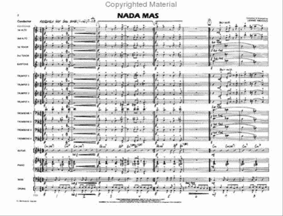 Nada Mas Jazz Ensemble scores gallery preview page 2