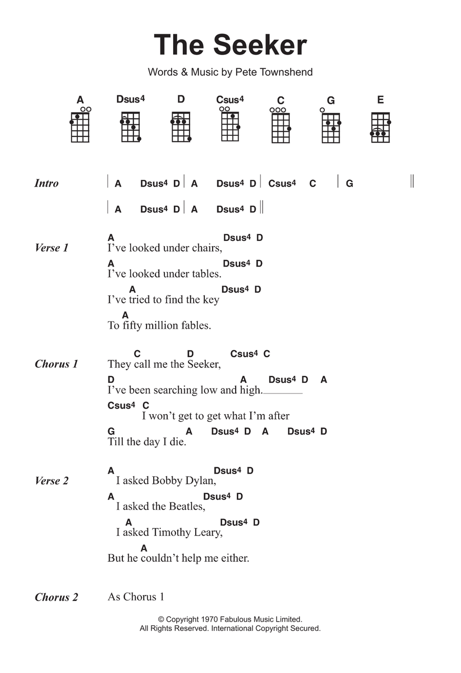 The Seeker Ukulele scores gallery preview page 1
