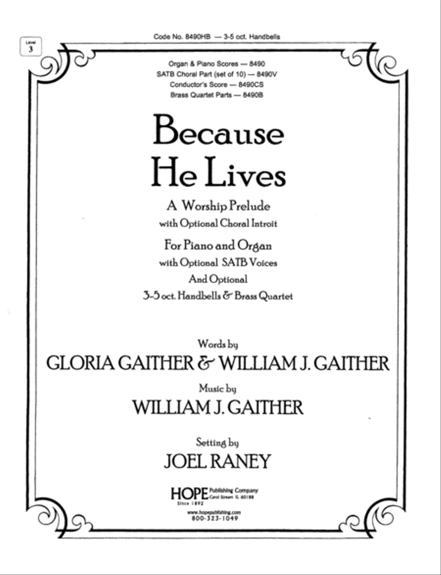 Because He Lives 4-Part scores gallery preview page 1