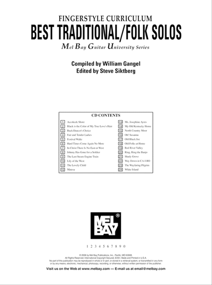 MBGU Fingerstyle Curriculum: Best Traditional/Folk Solos Acoustic Guitar scores gallery preview page 3