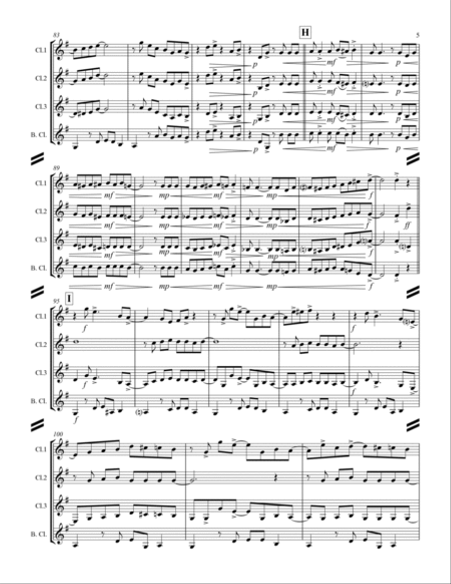 Blue Moon Blue Moon Woodwind Quartet scores gallery preview page 6