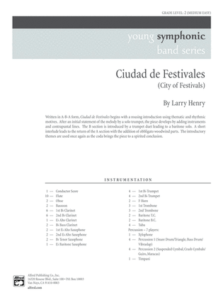 Book cover for Ciudad de Festivales: Score