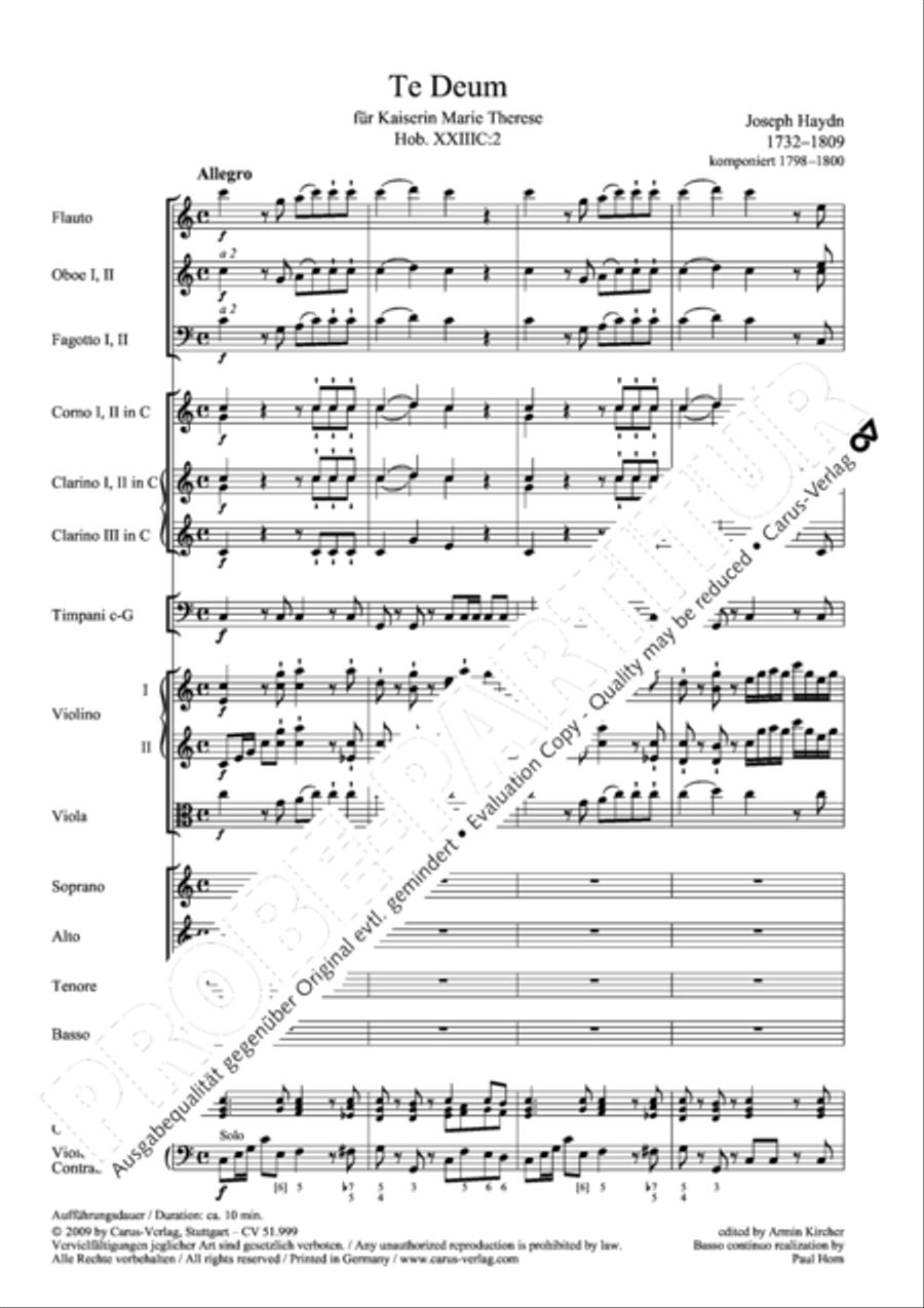 Te Deum Te Deum 4-Part scores gallery preview page 8