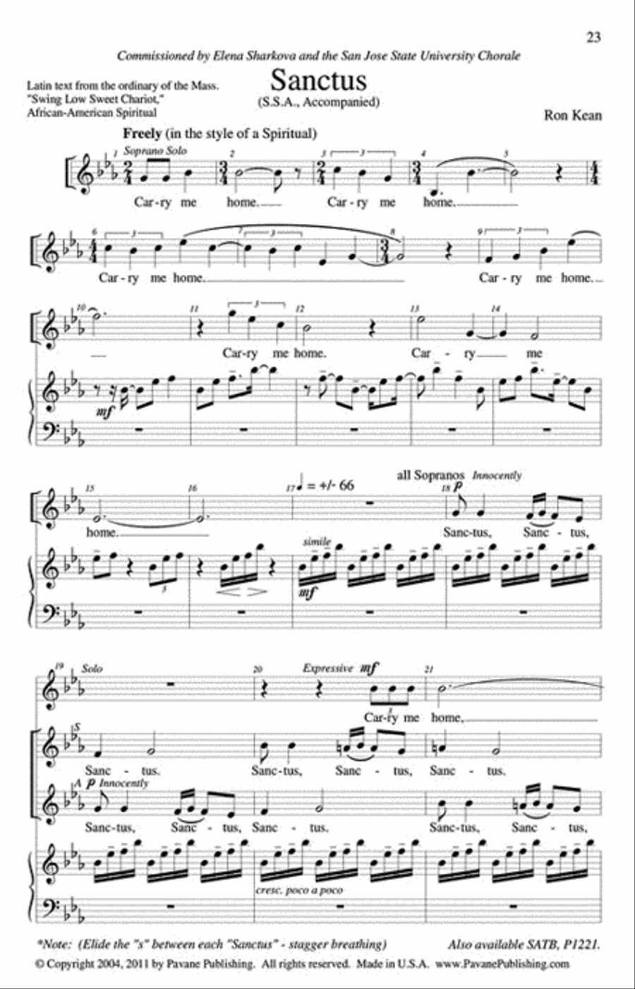 American Mass American Mass SSA scores gallery preview page 4