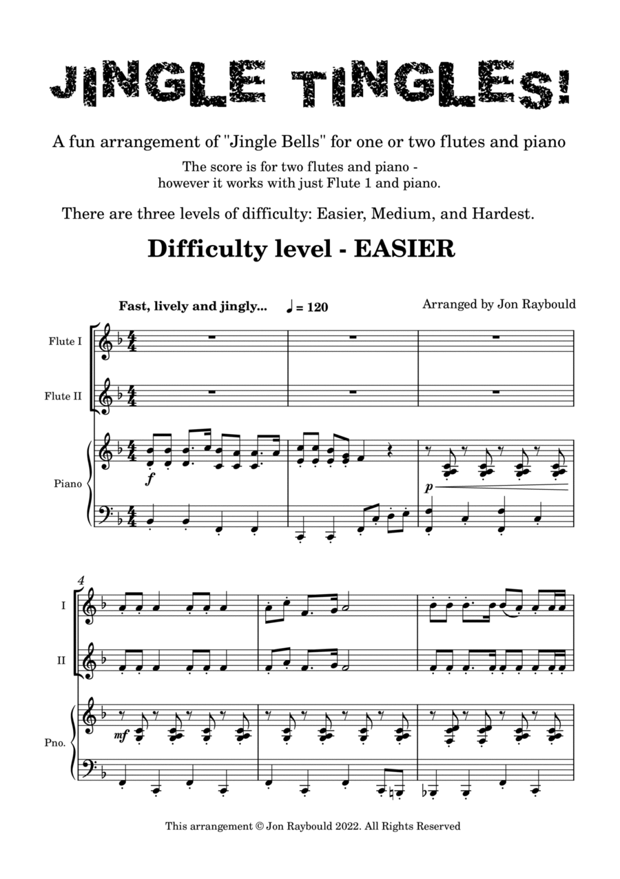 Jingle Tingles! Flute Duet scores gallery preview page 1