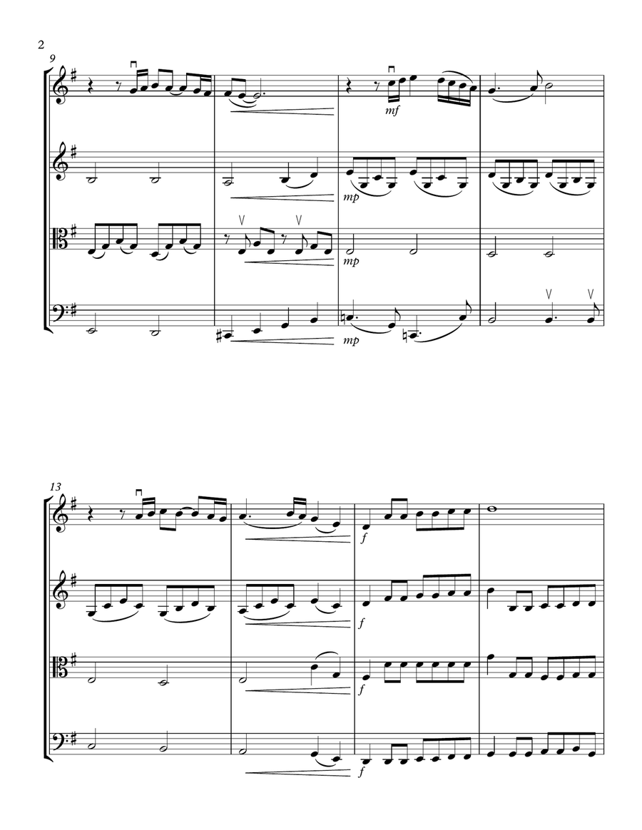 Always On My Mind String Quartet scores gallery preview page 2