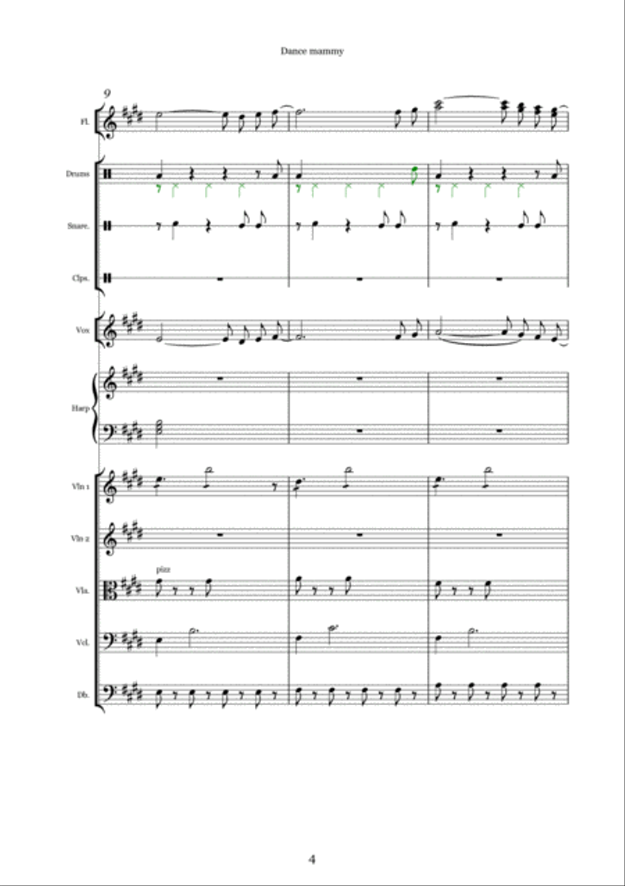 Dance mammy- instrumental Small Ensemble scores gallery preview page 4