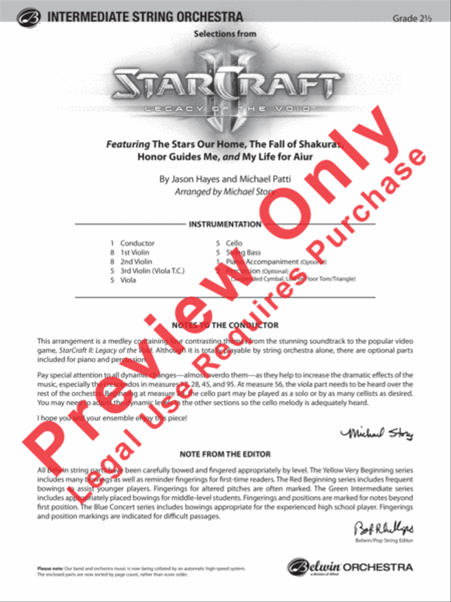 StarCraft II: Legacy of the Void, Selections from String Orchestra scores gallery preview page 2