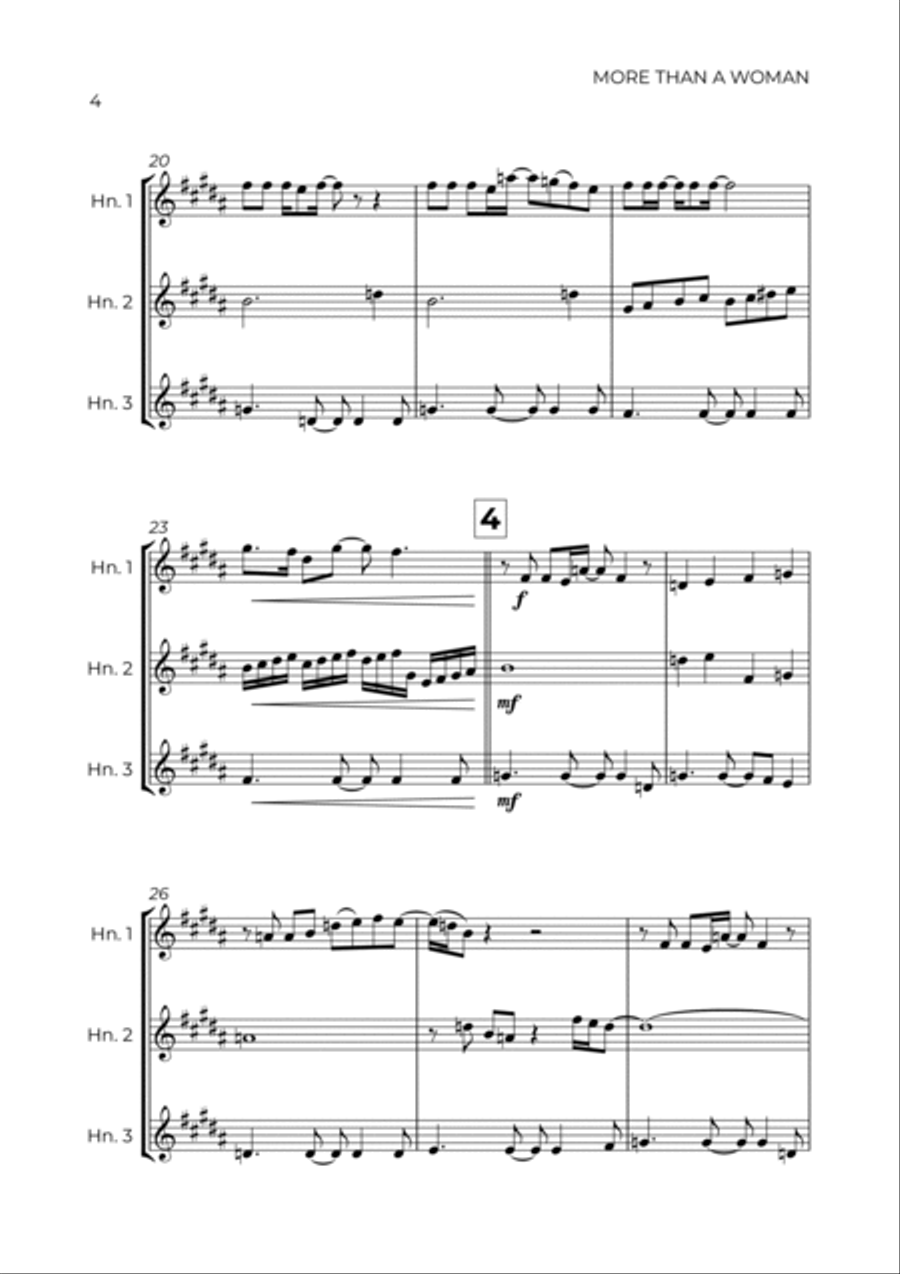 More Than A Woman Horn scores gallery preview page 4