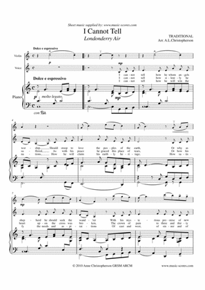 Londonderry Air - Voice, Violin and Piano