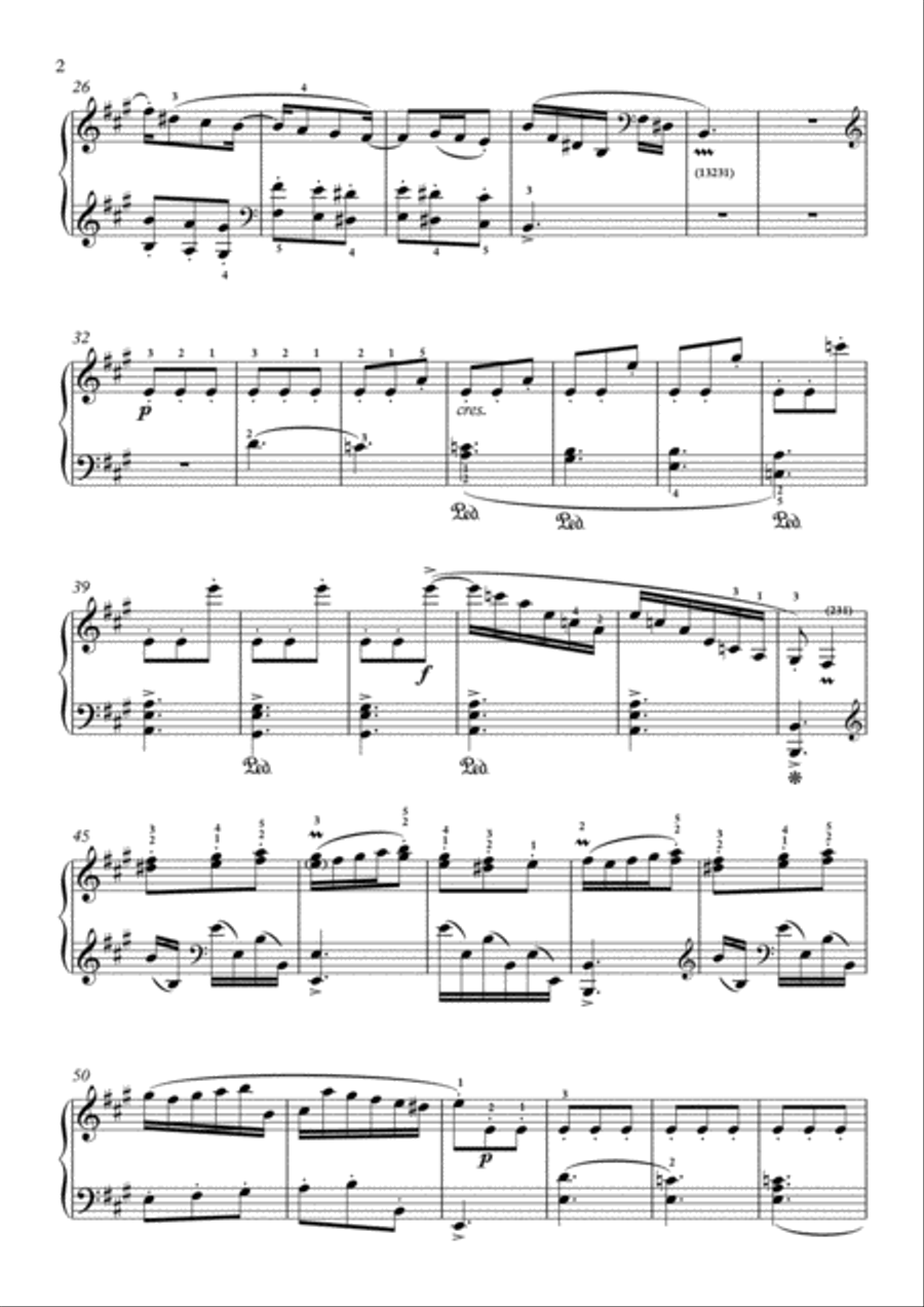 Scarlatti-Sonata in A-Major L.240 K.369(piano) Piano Solo scores gallery preview page 3