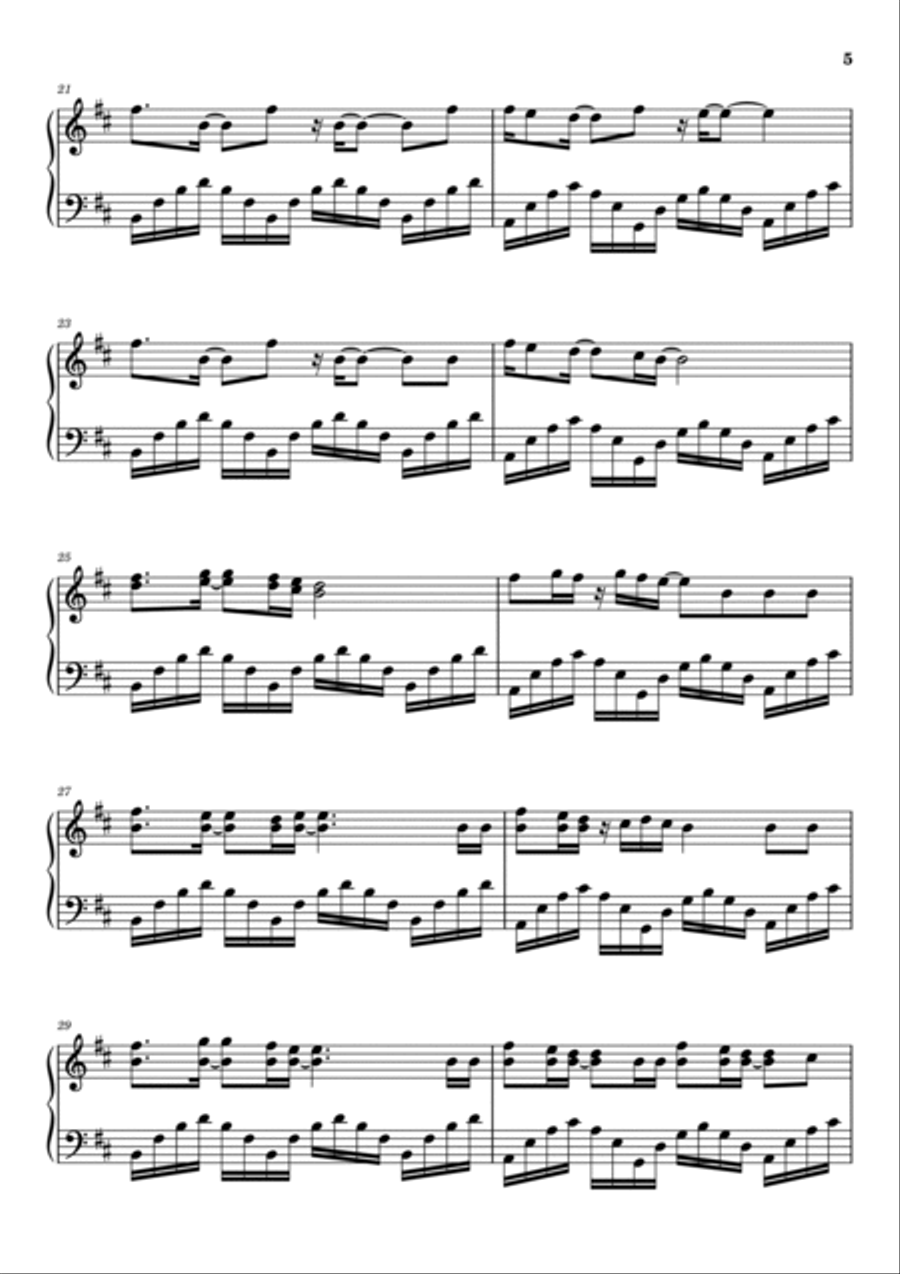 Wrong Side Of Heaven Piano Solo scores gallery preview page 5
