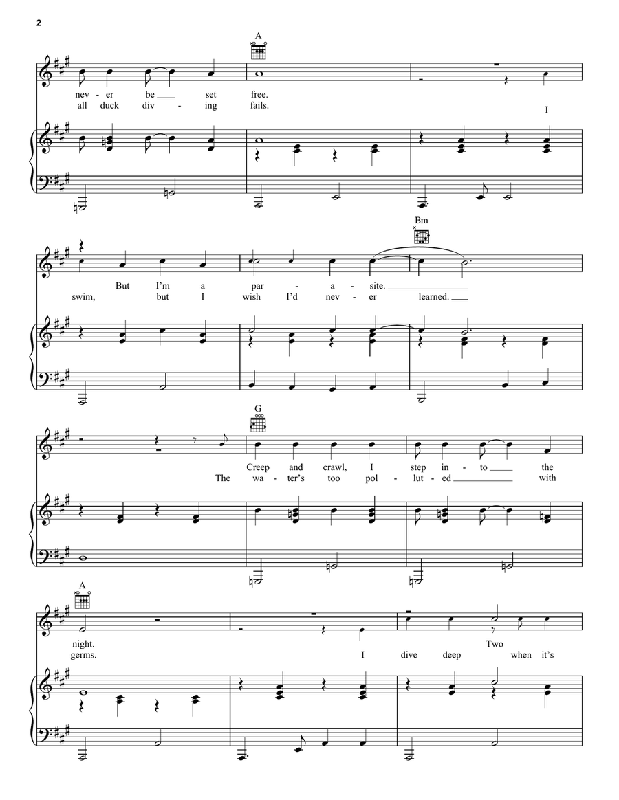 Badfish Badfish Piano, Vocal, Guitar scores gallery preview page 2
