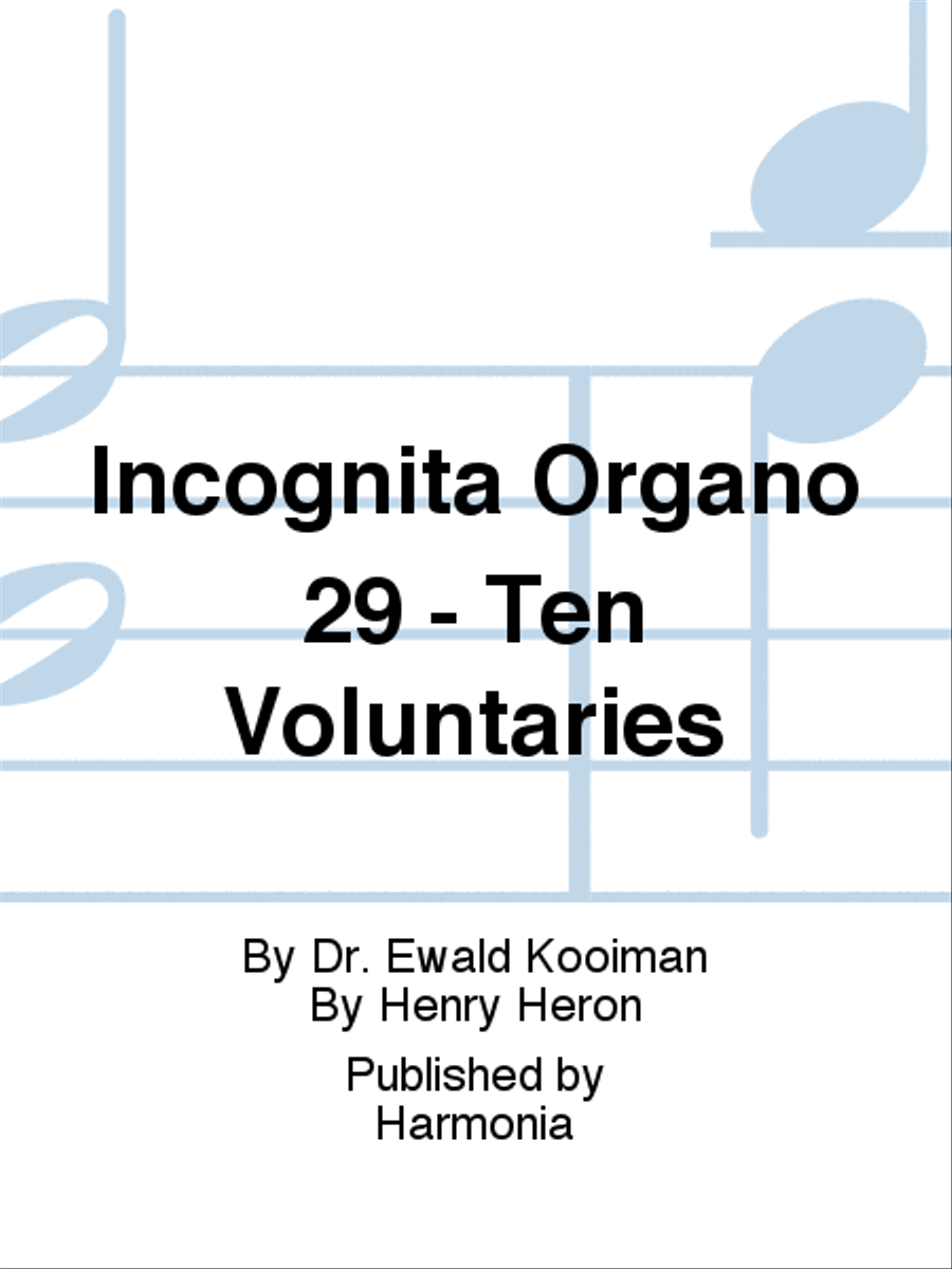 Incognita Organo 29 - Ten Voluntaries Organ scores gallery preview page 1