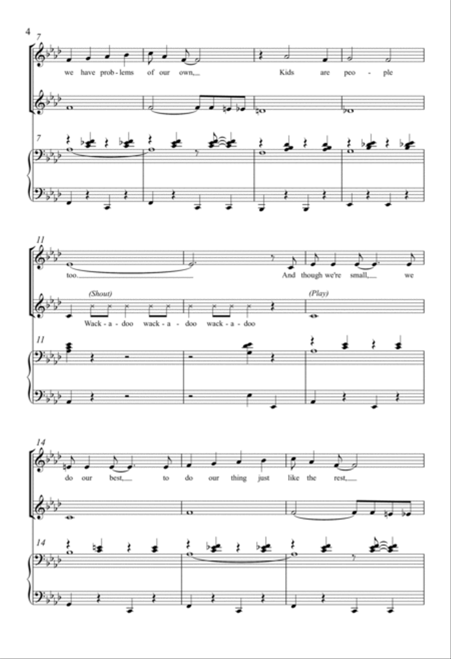 Kids Are People Too! Unison Choir scores gallery preview page 2