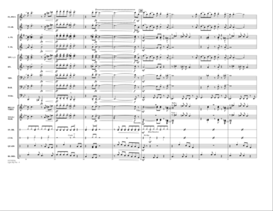 Light My Fire (arr. Paul Murtha) - Full Score Marching Band scores gallery preview page 4