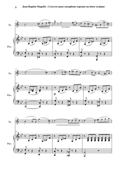 Jean-Baptiste Singelée Concerto, Opus 57 pour saxophone soprano ou ténor et piano Révision et Cadenc